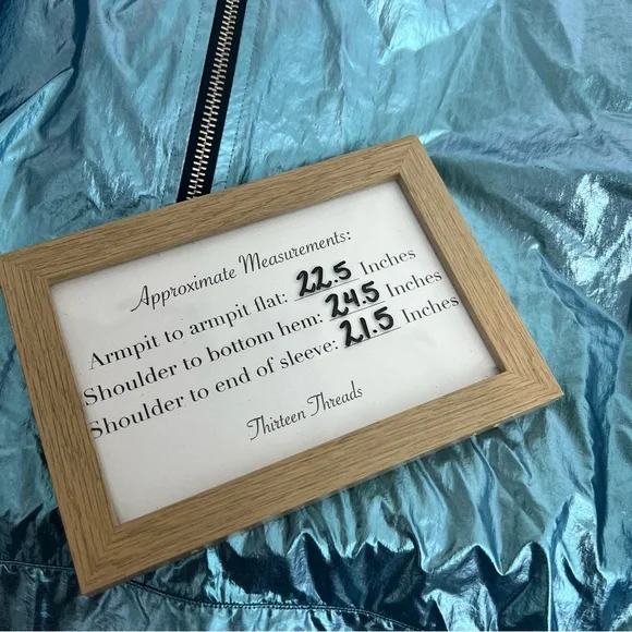 Victoria’s Secret PINK Jacket Anoeak Blue Metallic Windbreaker Hoodie - Picture 10 of 10